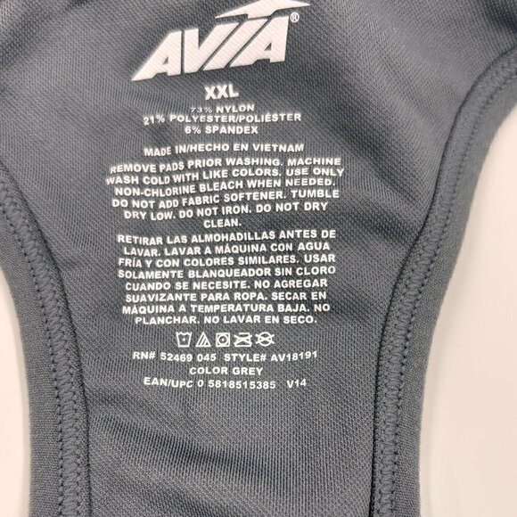 AVIA Zip front Sports Bra Size XXL - Picture 6 of 7